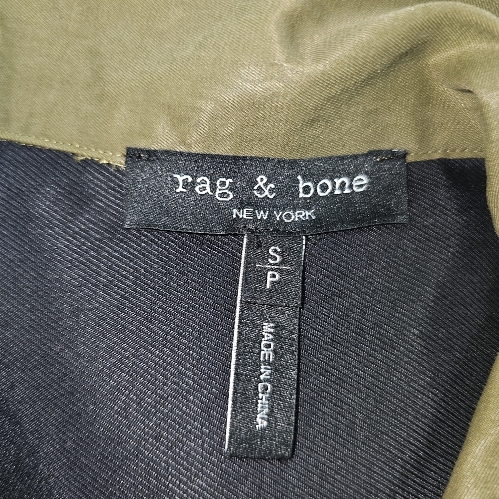 Rag & Bone Mason Olive Green Shirt Dress in Small - Picture 5 of 7